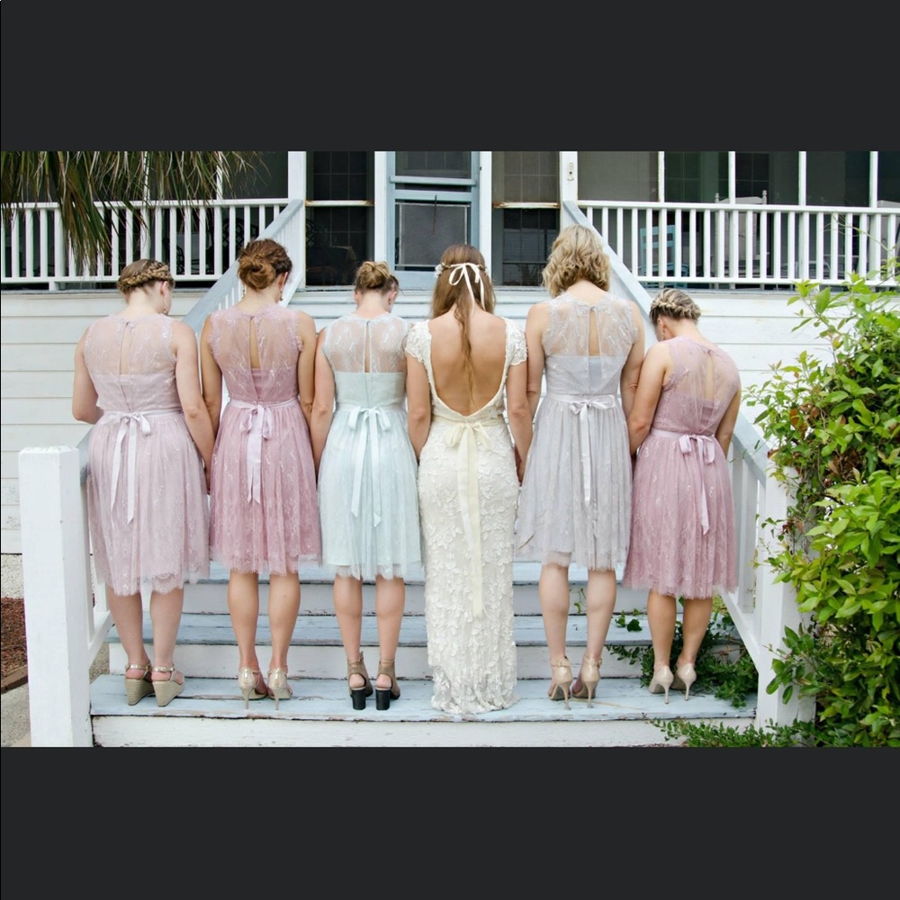 BHLDN hitherto lace Cecilia special occasion bridesmaid lace dress size 2 - Picture 3 of 11